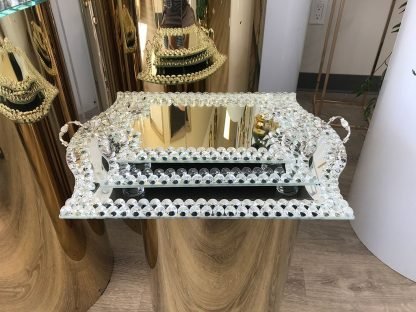 Crystal Rectangle Mirror Tray