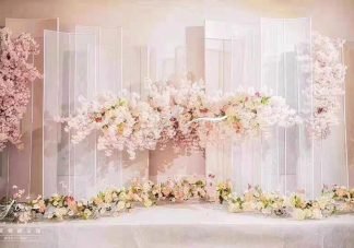 Curved Shape Metal Mesh Backdrop Stand