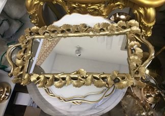 Gold Rectangular Mirror Tray