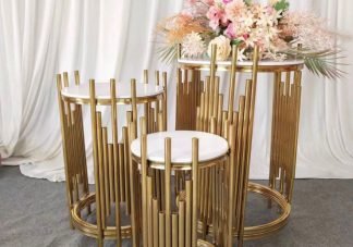 Gold Round Noodle Plinths