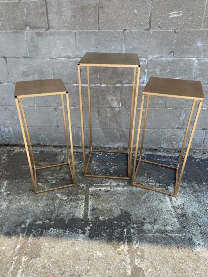 Gold Square Plinths IV