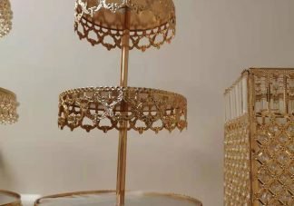 3 Tiered Cake Stand with Crown Border