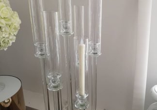 5 Head Glass Candle Holder 2