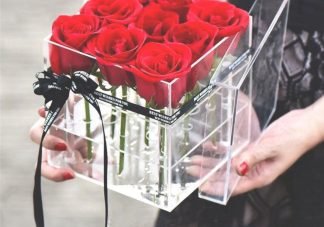 Clear Acrylic Flower Box