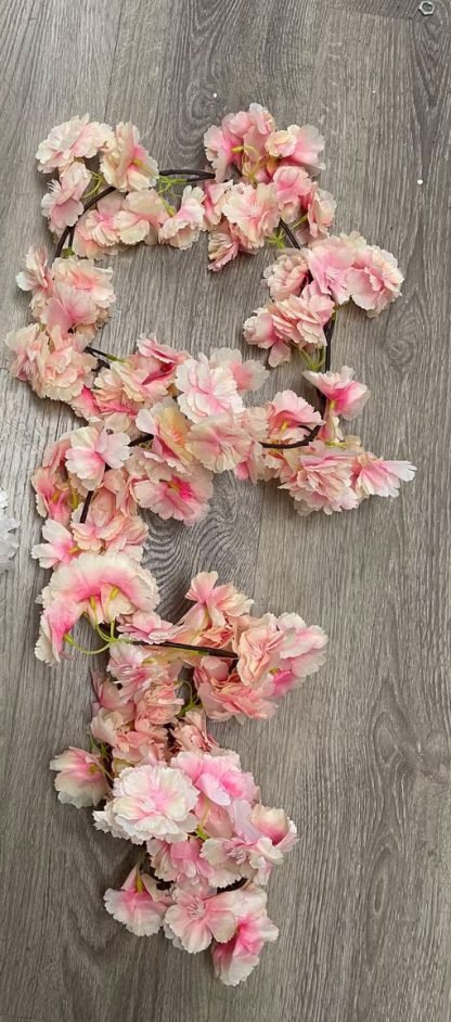 cherry blossom garland peach pink