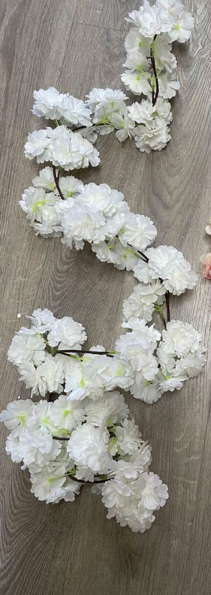 cherry blossom garland white