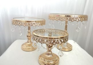 gold cake stand