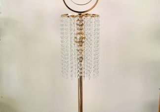 gold crystal road lead flower stand