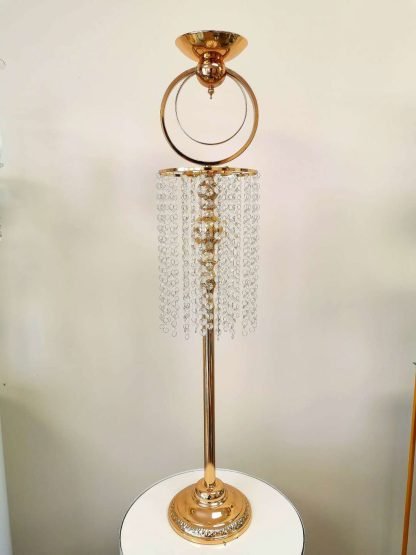 gold crystal road lead flower stand