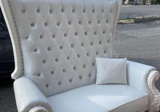 white sofa loveseat