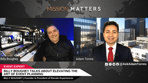 Billy Boughey, Founder and President of Elevate Experiences, was interviewed by Adam Torres on Mission Matters Marketing Podcast.