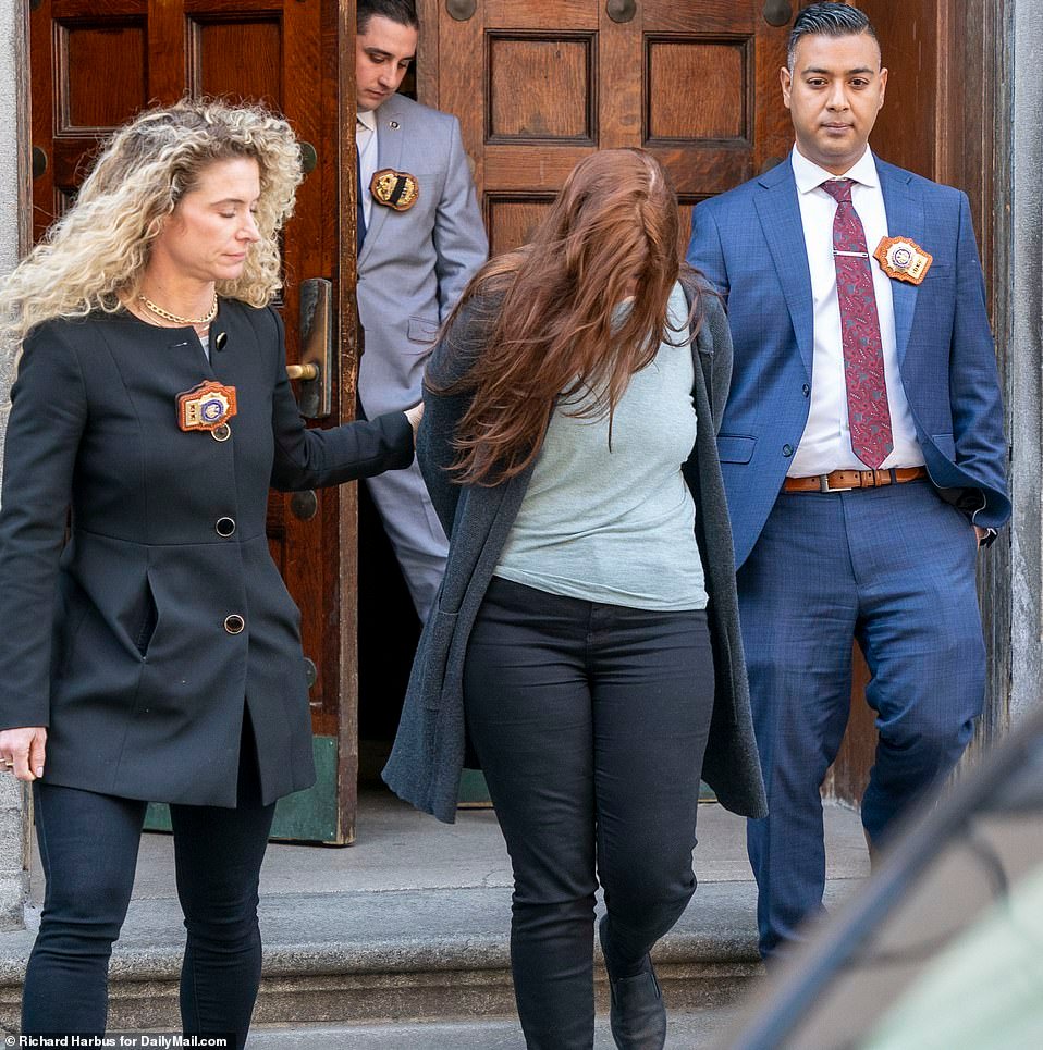 Pazienza turned herself in on Tuesday when she was booked for manslaughter in the first degree and assault in the second degree. She made no comment as she was taken out of the 10th Precinct to the courthouse