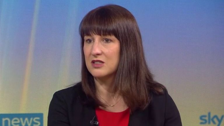 Shadow Chancellor Rachel Reeves talking to Kay Burley about partygate and Russia&#39;s invasion of Ukraine