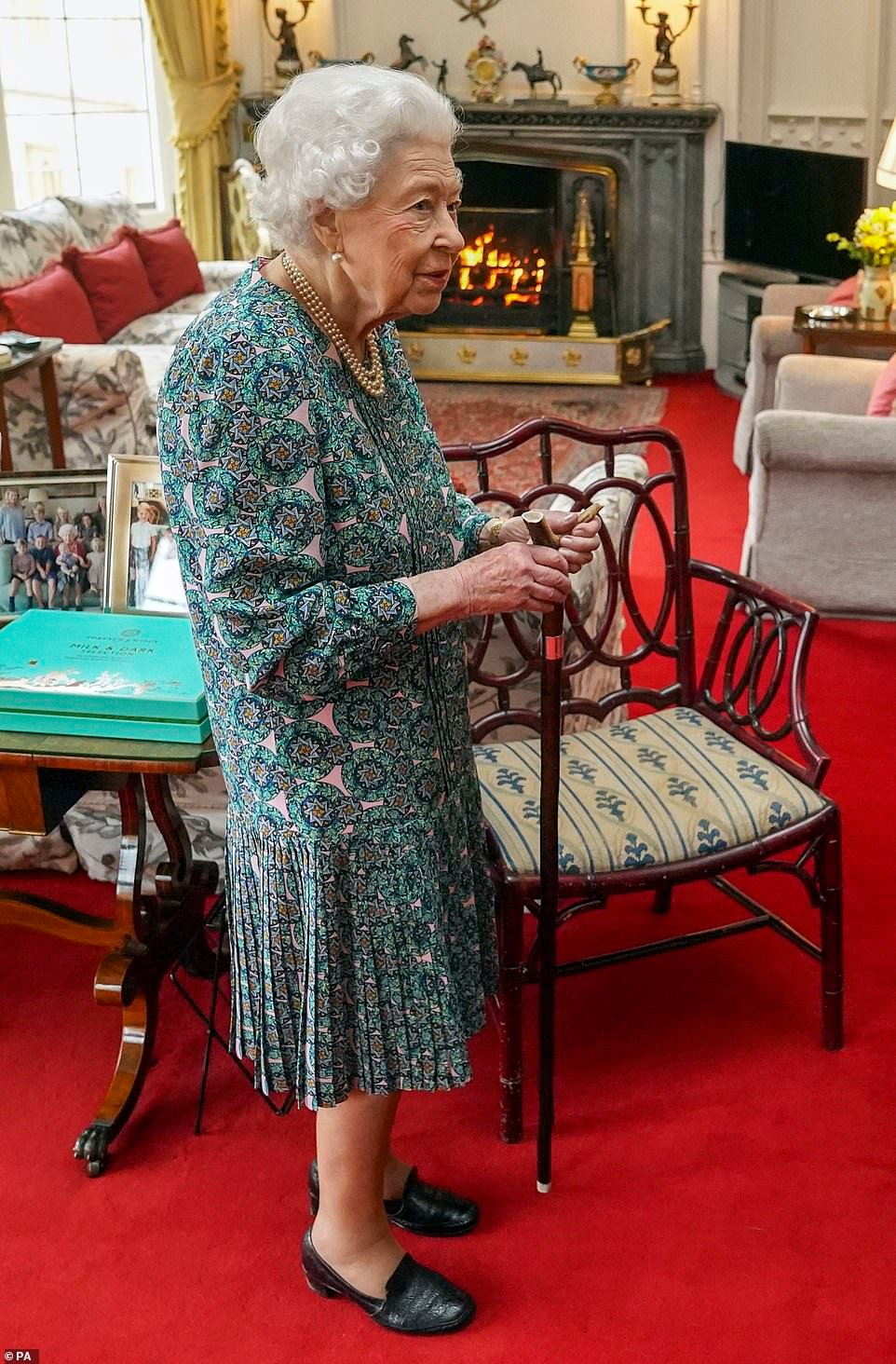 The Queen held an audience with the incoming and outgoing defence service secretaries at Windsor Castle on February 16