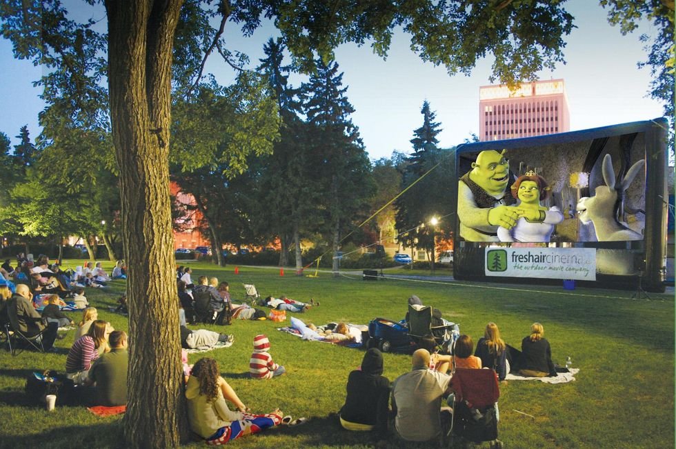 Outdoor movie theatre.