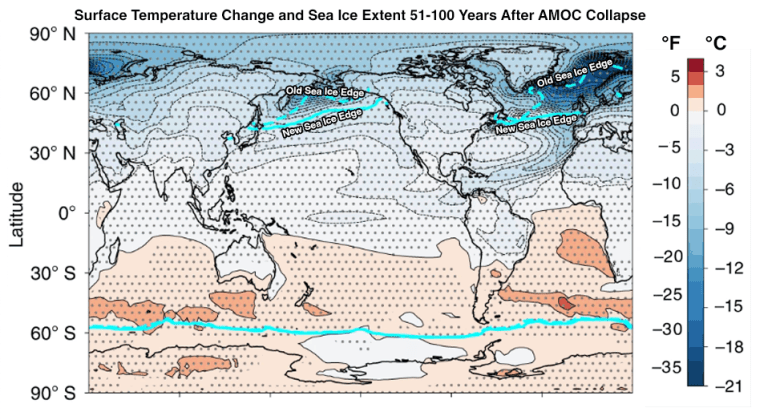 World temperature anomaly map